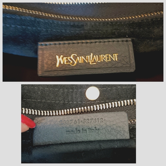 Yves Saint Laurent EUC ✨️ Black Leather Pony Hair Muse Two ways Bag - Picture 13 of 17